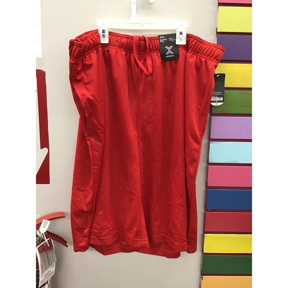 Men’s xersion mesh basketball shorts size 3XL cabaret red new JCPenney